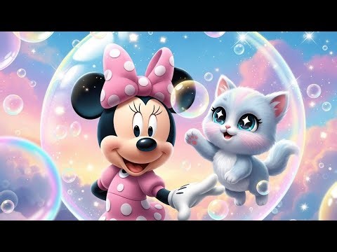 Minnie Mouse in Magical Bubble World with Cute Kitten | Fun Cartoon Adventure for Kids