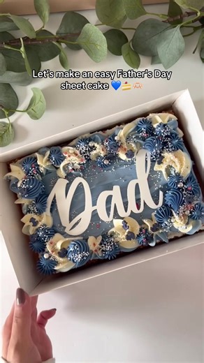 Easy Father’s Day Sheet Cake Tutorial