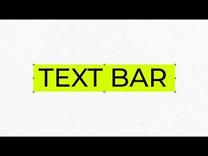 Stylish and simple TEXT BAR REVEAL in After Effects