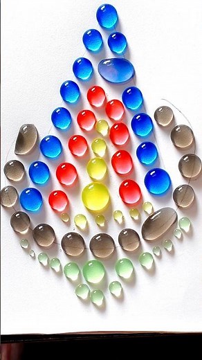 Rainbow Waves Flowing Smoothly | Color Splash Mix Art #shortsvideo