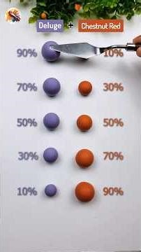 Deluge Vs Chestnut Red Satisfying color mixing clay Ep 1011 #colorixing #clay #colors #shorts