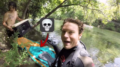 Look at the valuables a diver pulled from one river before finding a working iPhone