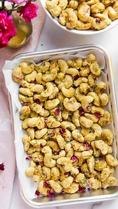 42K views · 88 reactions | ✨ Candied Cashews That Taste Like Kaju Katli! ✨ The ultimate holiday snack just got a delicious twist! These sweet, nutty bites are perfect for festive munching and ringing in the New Year in style.  Comment “cashews” below, and I’ll DM you the recipe! #holidayrecipes #easyrecipe #desifood #easydessert #easysnack | Ministry of Curry | Facebook