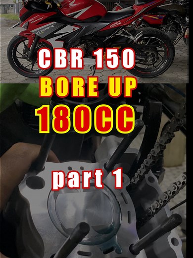 BORE UP CBR 180CC PART 1
