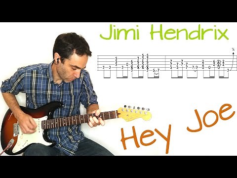 Jimi Hendrix - Hey Joe - guitar lesson / tutorial / cover with tablature