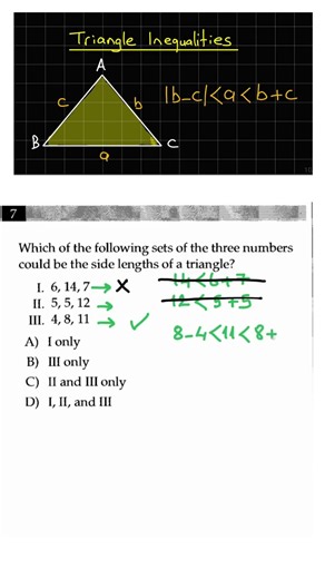 SAT Math Exercises - How to solve Triangle Problems-7