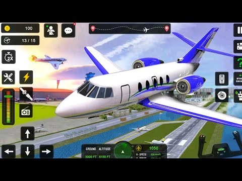 Flight Airplane City Pilot Simulator 3D - Plane Boeing Emergency Landing - Android Gameplay