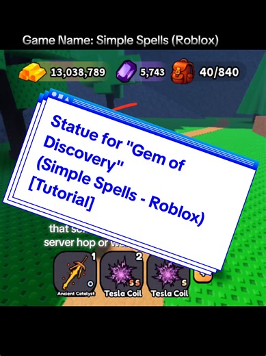 Finding the Gem of Discovery Statue in Simple Spells