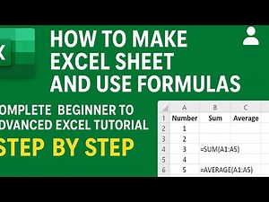 How to Make Excel Sheet and Use Formulas | Complete Beginner to Advanced Excel Tutorial Step by Step