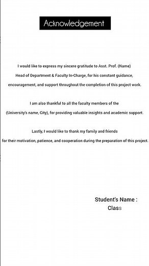 how to write acknowledgement