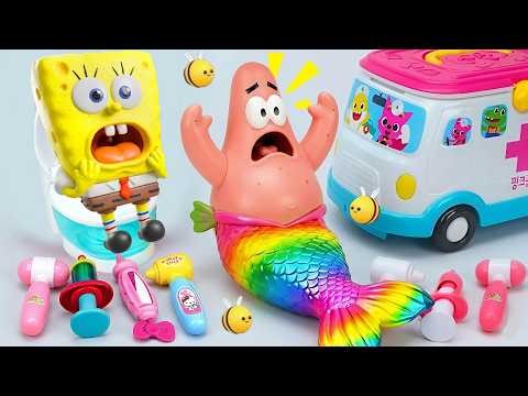 Satisfying Unboxing Cute SPONGEBOB Doctor Toys, Ambulance Toys Collection ASMR