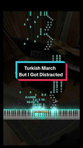 Hard Piano Tutorial for Turkish March with Fun Twists!