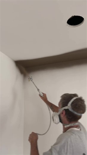 🎥 From spray to flawless finish! We sprayed and back rolled this ceiling using Sherwin-Williams Duration Home Matte in SW 7026 Griffin for a smooth, uniform finish and professional results. Attention to detail makes all the difference! 🎨💪 @Don Ross the painter @lucashawkins615 @Dalton Sweat @JayJay #PaintingContractor #SherwinWilliams #CeilingPainting #InteriorPainting #MikesPainting