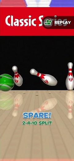 Strike ten pin bowling: 2-4-10 split conversion
