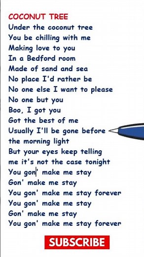 Coconut Tree – Mohombi | Lyrics #Shorts 🌴🎶