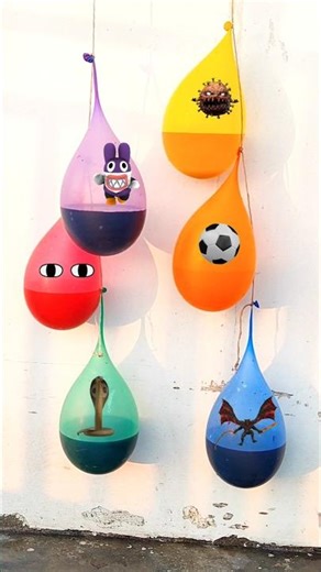 Colourful Water Balloons 🎈 Cartoon Pop Challenge 💥 Balloon Pumping Fun 😂 | Funny Toys #Shorts