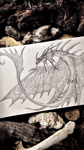 Mikel Rekondo • Creature, Dragon & Monster Art on Instagram: "Drawing Death Song from How to Train Your Dragon in my style 🔥 Comment which one would you like to see next! 🙌🏼 This design is pretty cool. Of course, it’s one that would work better in color, but I tried to play with different textures and patterns to enhance it a bit. I didn’t change it much tho, I think it’s a design that, just by adding more realistic patterns, shapes, and textures, already works pretty well. Hope you like it! 