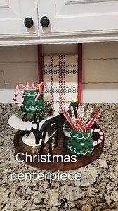 Christmas tray styling✨️ Follow and comment Winter for details to send to your inbox. Or shop links in bio. I love having a christmas centerpiece on my kitchen counter! I thought these mugs and little reindeer were so adorable! The twinkling lights add a cozy vibe! • #christmasdecor #christmashome #christmashomedecor #cozychristmas #christmasdecoration #christmasdecorating #christmasdecorideas #christmasdiy #christmasdecorations • Cozy christmas centerpiece| holiday centerpiece|cozy home| afford