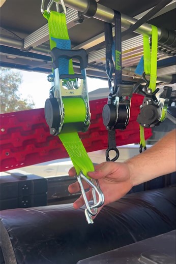 Check out the Lock and Load Retractable Ratchet Straps range. Fast, hassle-free loading and unloading. No more tangled messes - smooth retraction every time. Bright webbing for night use safety. | Lock and Load Transport