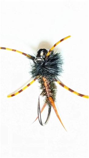 Jig/Euro Style Stonefly Nymph. #flytying #flyfishing #nymphs #stonefly #troutflies