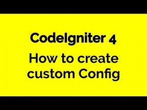 CodeIgniter 4 HMVC - How to use Config and create own Config file - Custom Config