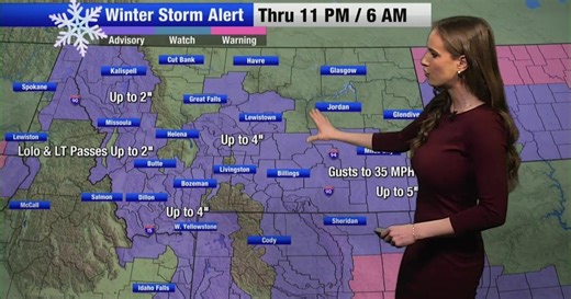 Severe winter storm brings heavy snow and winds to Montana