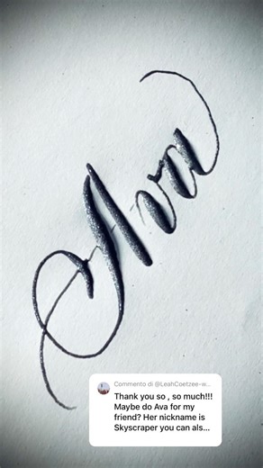 Copperplate calligraphy, tutorial: how I write your name #ava
