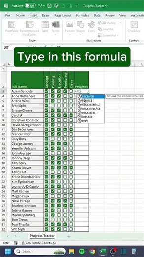 👉 Create Excel Progress Tracker in 30 Seconds ⚡ (No Skills Needed) #spreadsheets #templatetuesday