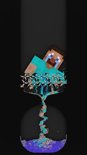 Minecraft 3D Simulation, Steve vs Shredder