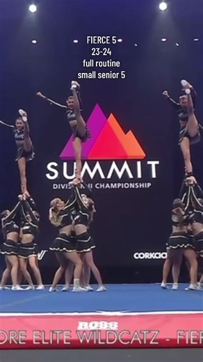 FIERCE 5 23-24 full routine/small senior 5 #encore #fierce5 #cheer