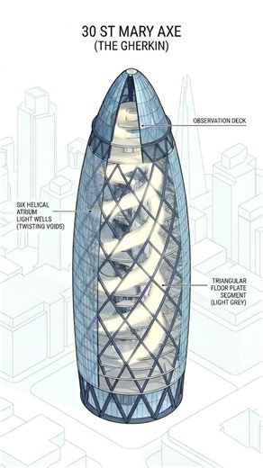 The Hidden Spirals Inside This Skyscraper #construction #engineering #civilengineering