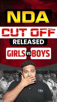 UPSC NDA Cut-Off में बड़ा बदलाव😳 NDA Boys Vs NDA Girls Cut Off #NDAMeritList