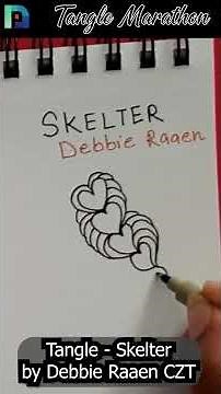 Skelter Tangle | Heart Shape Zentangle