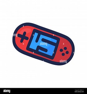 Joystick for video game. Controller buttons hand-drawn in doodle-style vector icon. Vector illustration Stock Photo - Alamy
