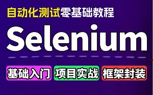 2025全新Selenium自动化测试零基础快速入门到精通，手把手教基础到实战一套全通关