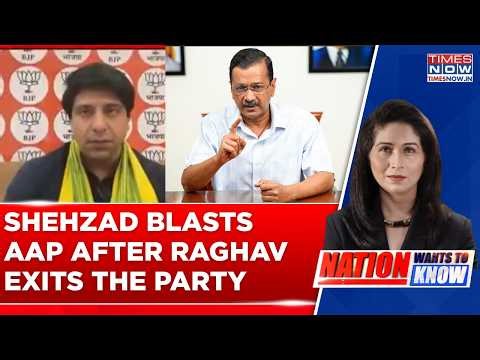 BJP's Shehzad Poonawalla Blasts AAP After Raghav Chadha Exits Arvind Kejriwal's Party | Watch