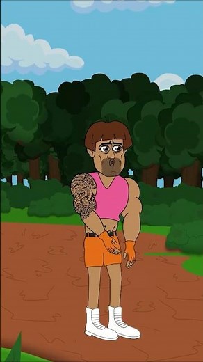 Dora 'The Rock' Explorer Meets A Wizard #doratheexplorer #therock #shorts