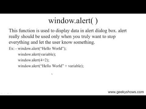 alert Function in JavaScript (Hindi)