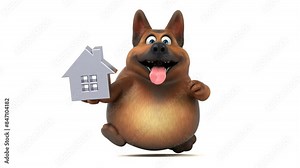 Fun german shepher dog - 3D Animation