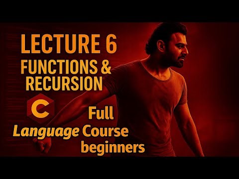 C Language Telugu – Functions and Recursion Explained with Real-Life Examples for Beginners