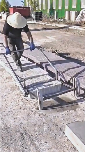 Using simple tools to efficiently remove the concrete slab from the mold