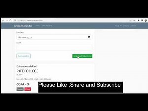 RESUME BUILDER WEB APPLICATION || FLASK || PYTHON
