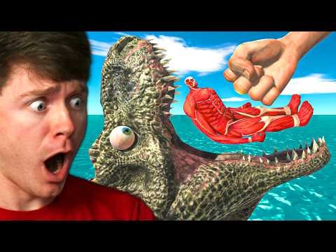 ESCAPE the GIANT T-REX DINOSAUR TRAP in ARBS!? (Reaction)
