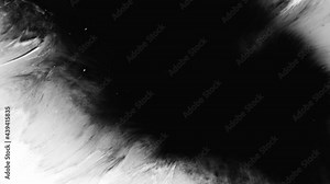 Isolated abstract artistic ink splatters, droplets spreading. Ink matte, splash transition reveals. Ink bleed, bloom, drips. Spilling black paint on white background, watercolor swirls. Spraying paint Stock Video