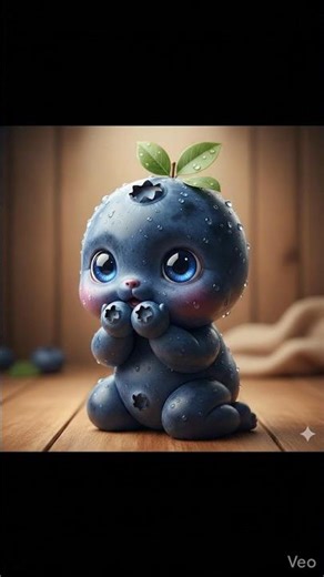 Cute Blueberry Baby Character 🫐 | Adorable 3D Fruit Cartoon | AI Cute Art