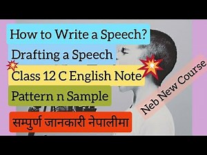 Drafting a Speech| Class 12 C English| How to write an Effective Speech