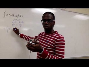 integral of 2cos(2x) with u-substitution, by Edward Ezike