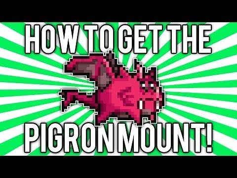 Terraria 1.2.4: Pigron Mount! (Scaly Truffle Summoning Item) @demizegg
