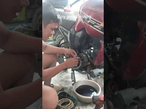 Fz16 change clutch housing and lining ‪@boyjessanvlog‬