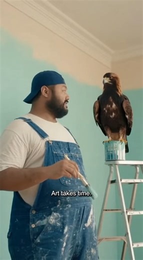 Savage Eagle Roasts Painter “Paint Drying Faster Than You Work!” 💀🎨 | JetVibe Airways